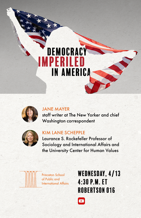 Democracy Imperiled in America event poster