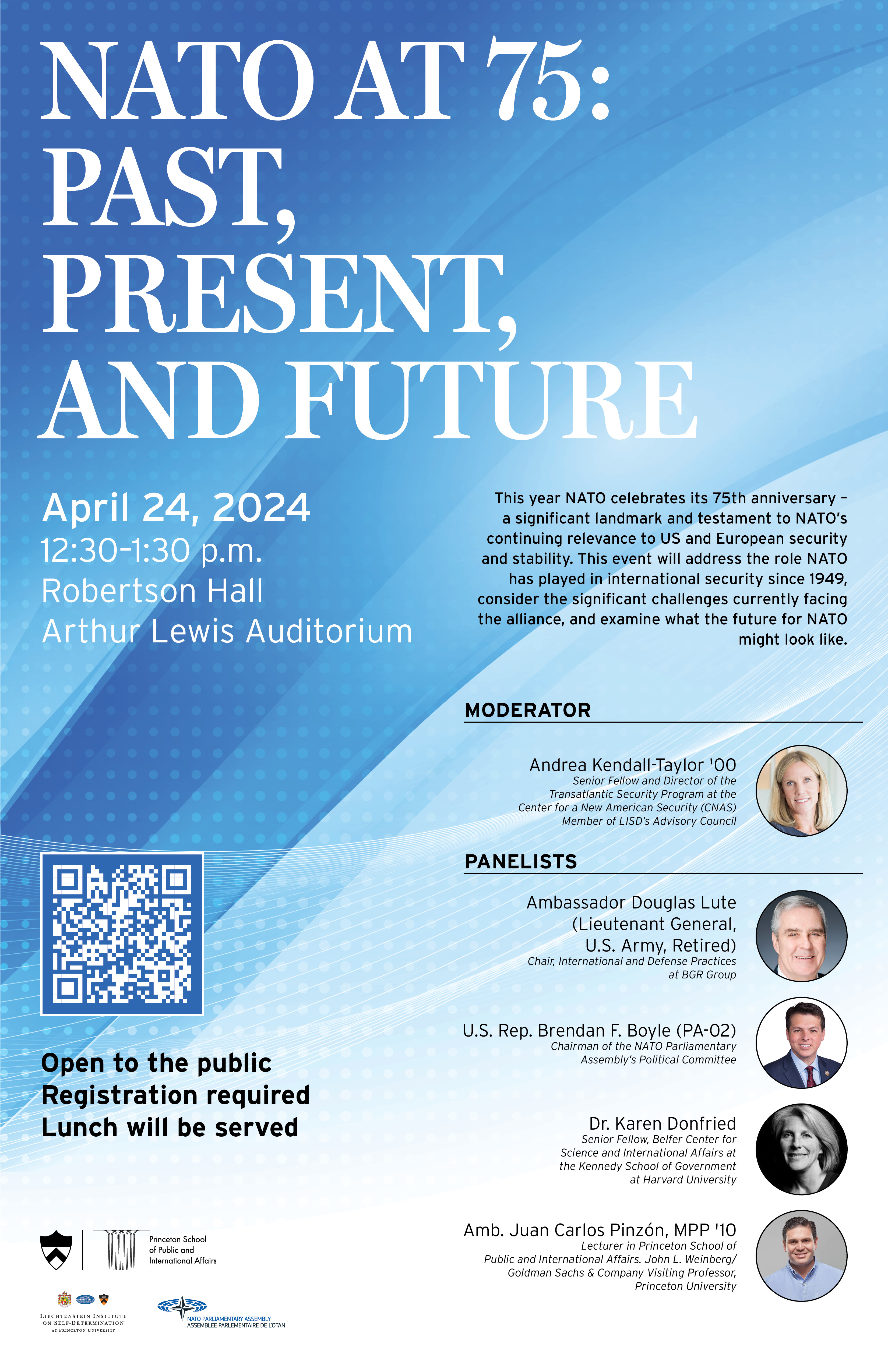 NATO at 75: Past, Present, and Future event poster