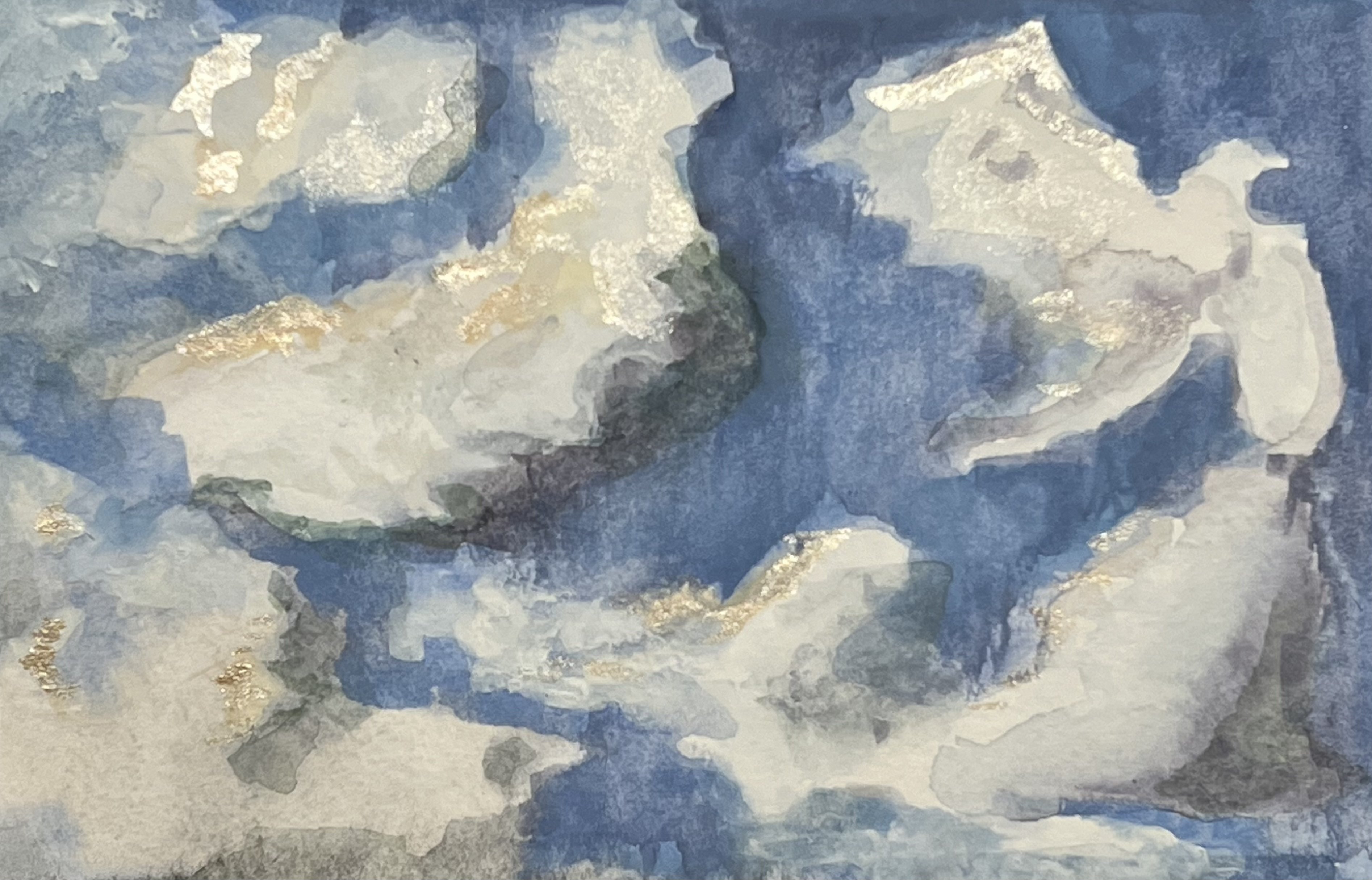 abstract painted clouds