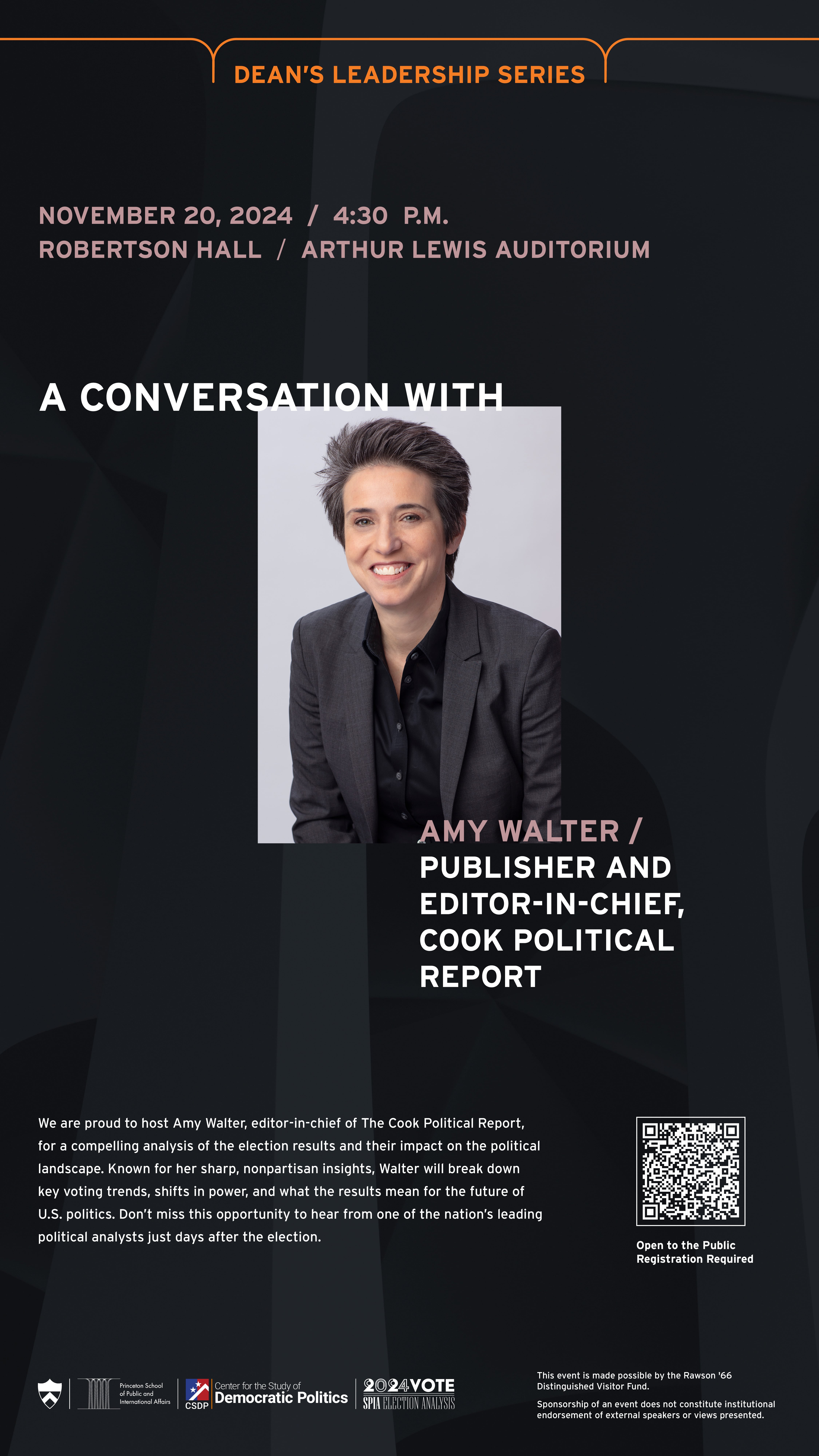 Amy Walter event poster