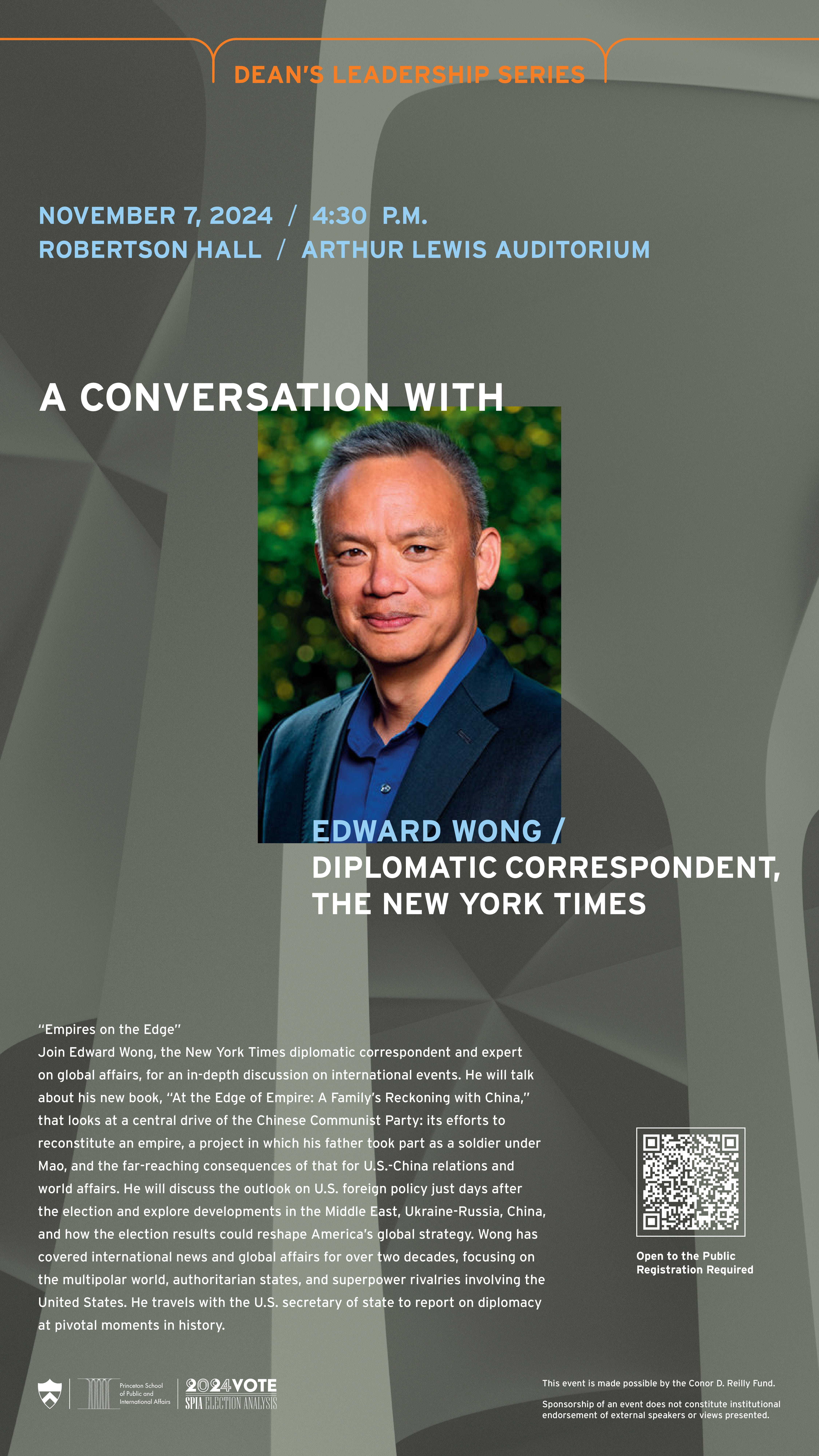 Edward Wong event poster