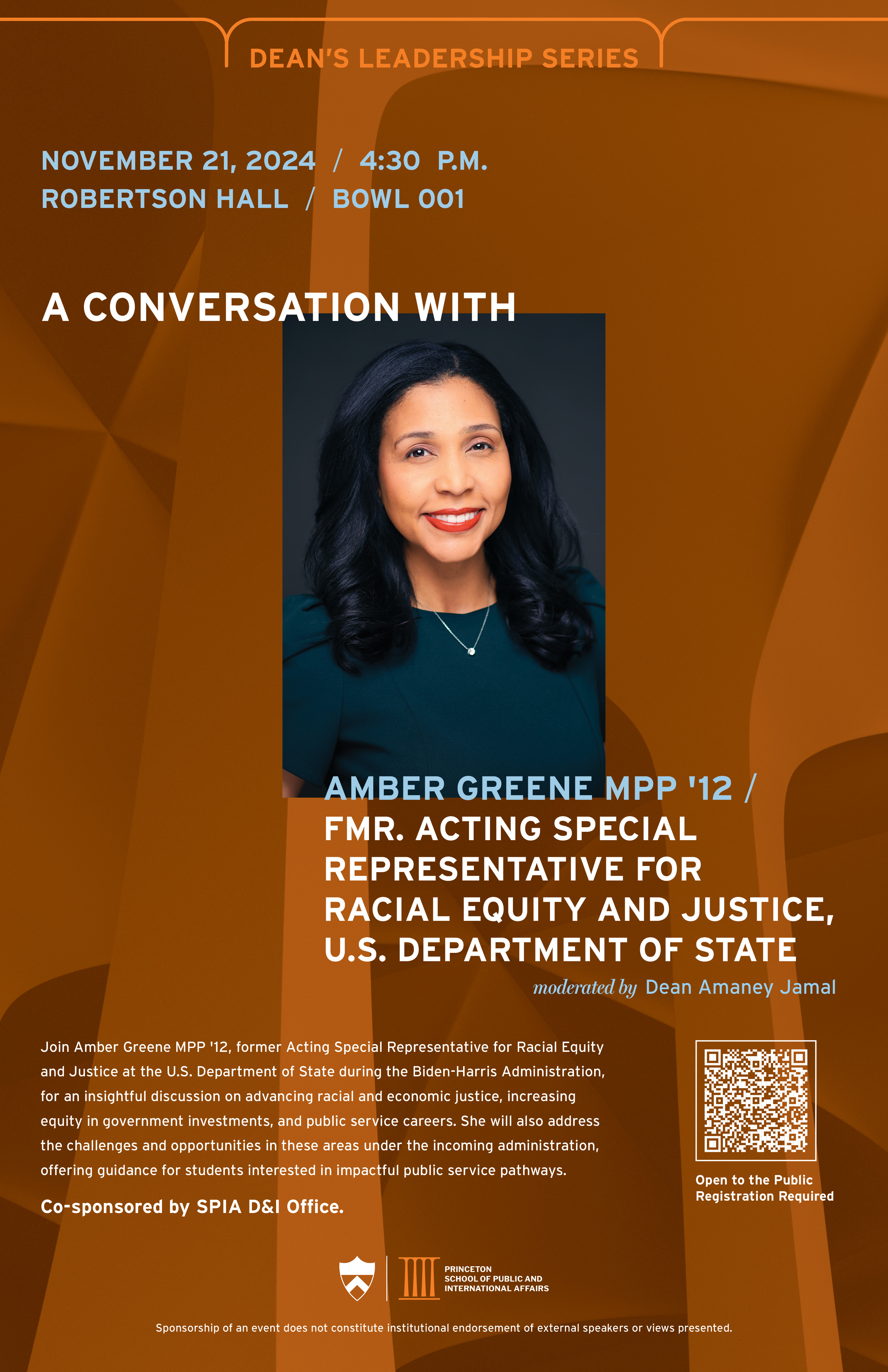 DLS Amber Greene event poster