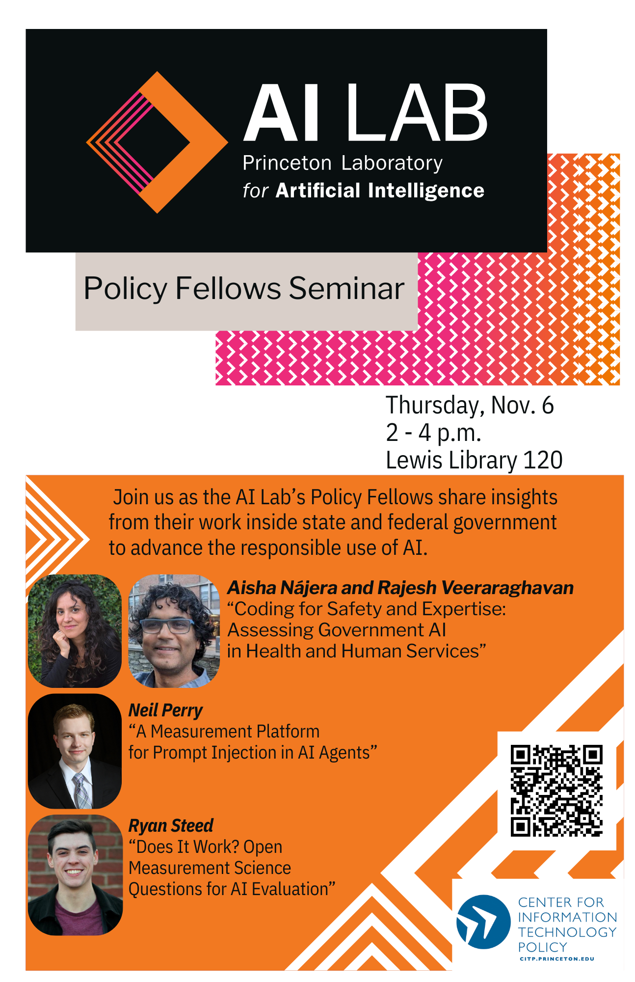 AI Lab Policy Fellows Seminar poster