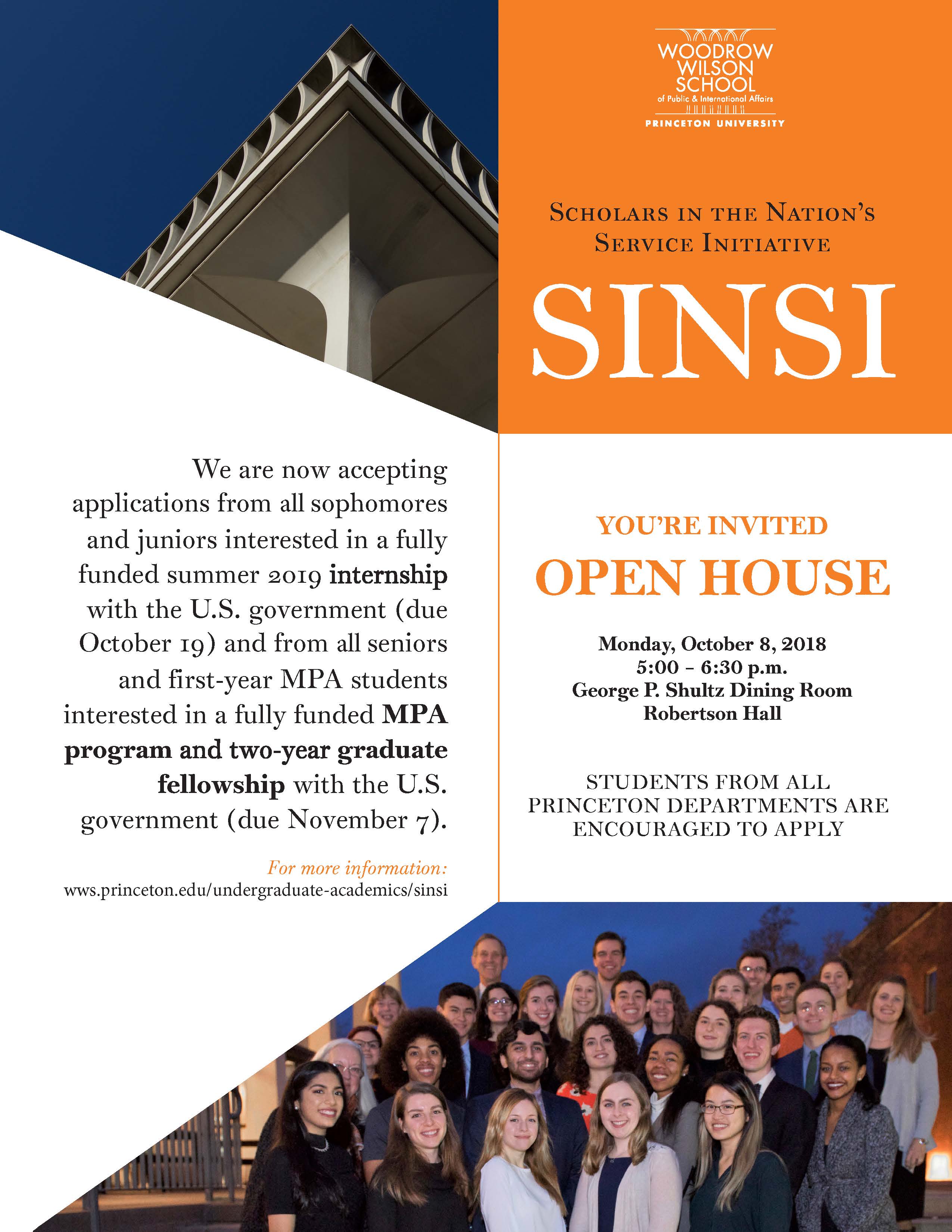 SINSI Fall Open House on Monday October 8