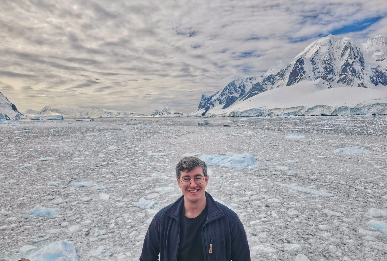 Jonathan Barry MPA ’25 in Antarctica.