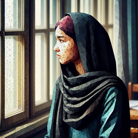 Image of girl with head covering