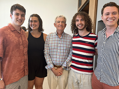 SINSI students with Federal Reserve Chair Jerome Powell