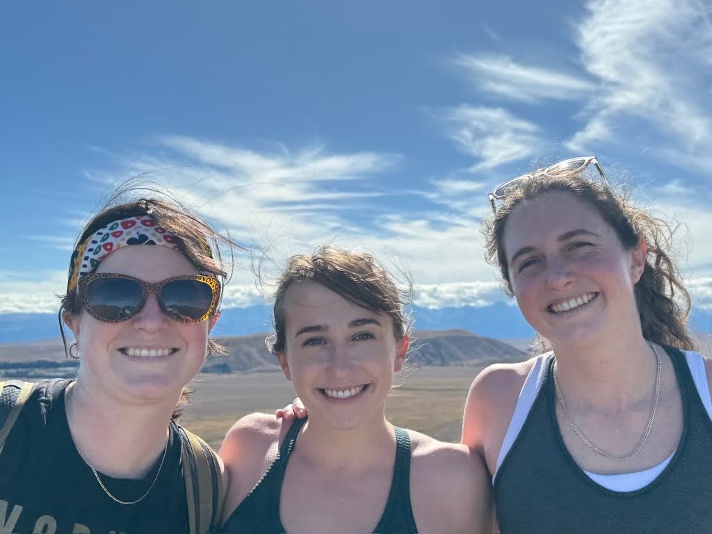 Frances Steele MPA ’25 in Twizel, New Zealand with her sisters.