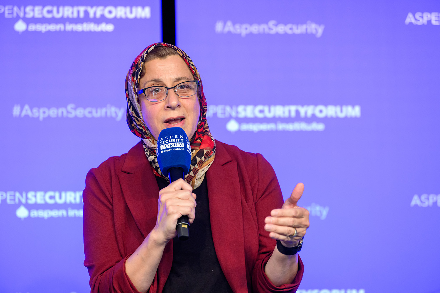 Amaney Jamal speaking at Aspen Security Forum