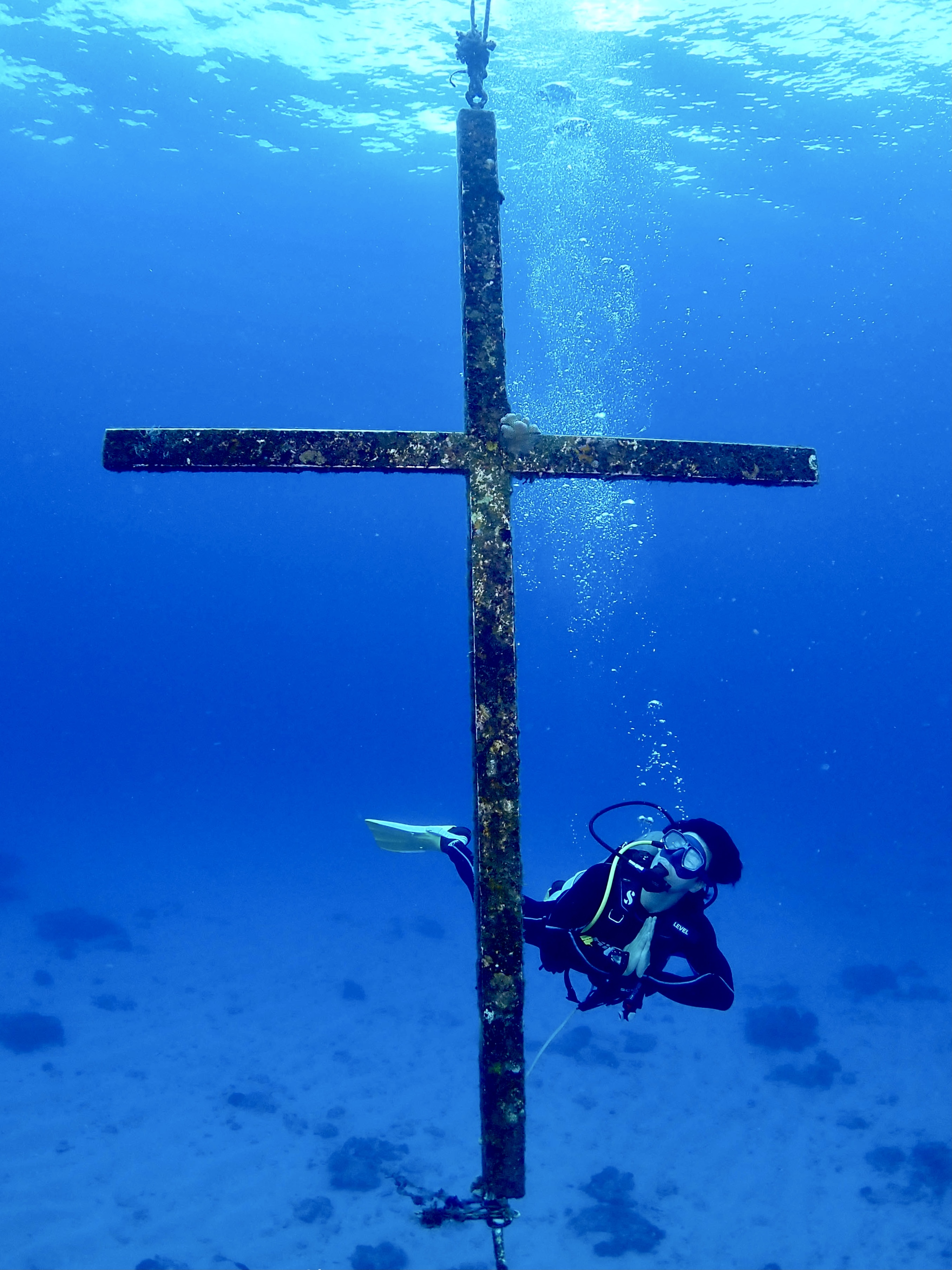 A man scuba diving