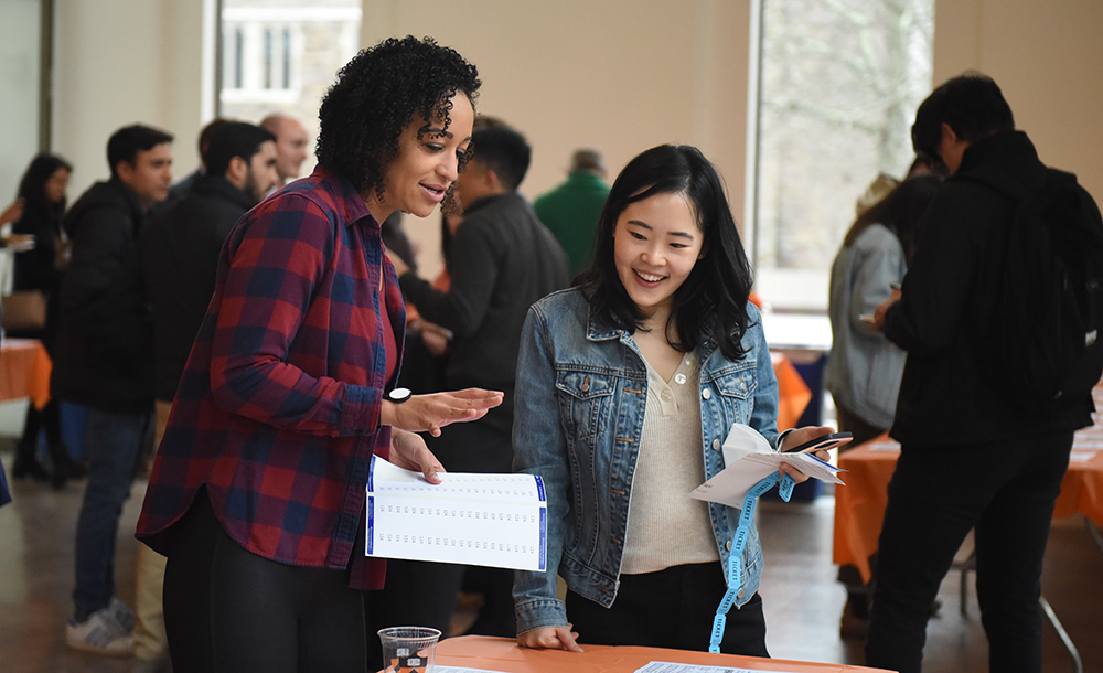 students at student auction event