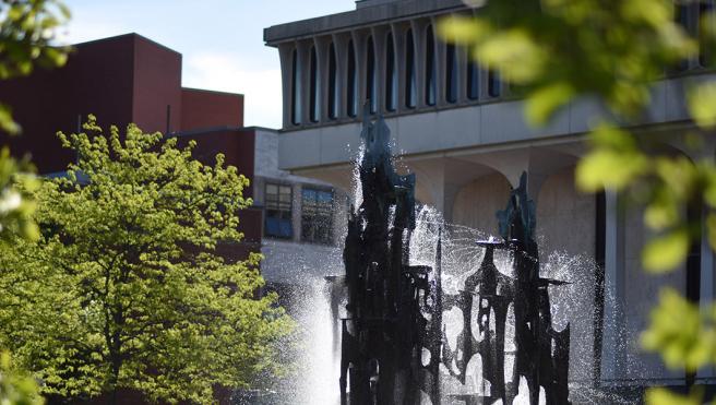 Robertson Hall and Scudder Plaza