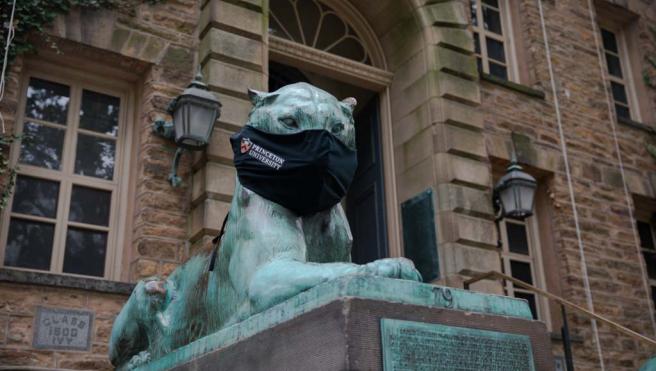 statue in front of Nassau Hall