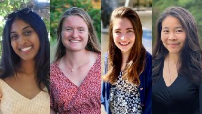 Photo of Maya Eashwaran ‘21, Katherine Leggat-Barr ’21, Naomi Shifrin ’21, Sandra Yang ’22