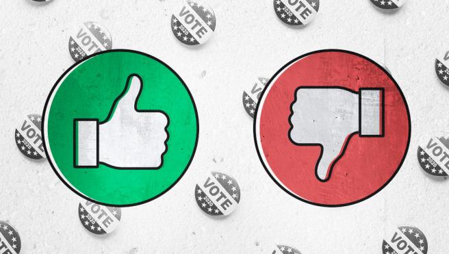 thumbs up and thumbs down