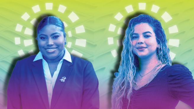 Akaysha Palmer (left) and Winaly Simpson (right), image created by Hannah Williams