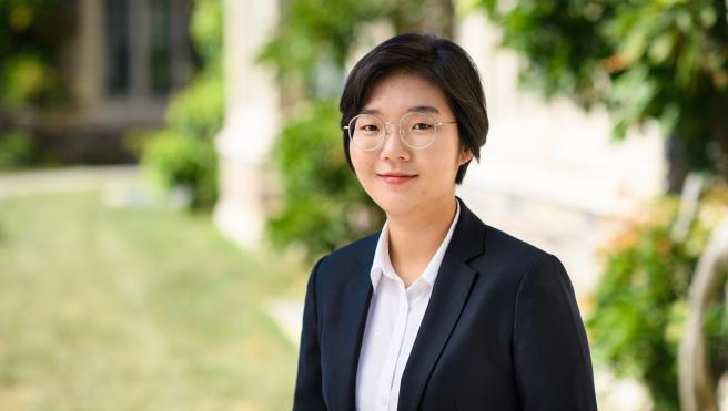 Woman in a black blazer