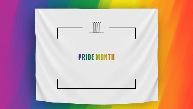 Celebrating Pride Month graphic