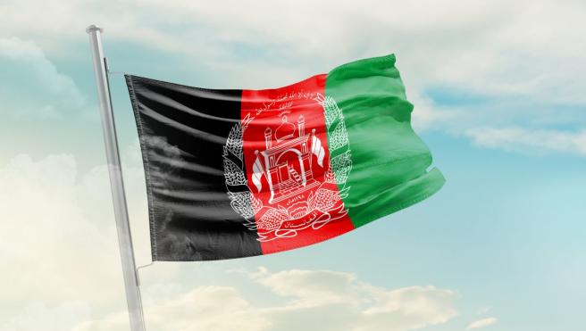 afghan flag in the sky