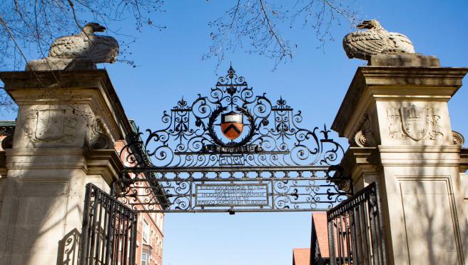Princeton University gate. Photo by Denise Applewhite, Office of Communications
