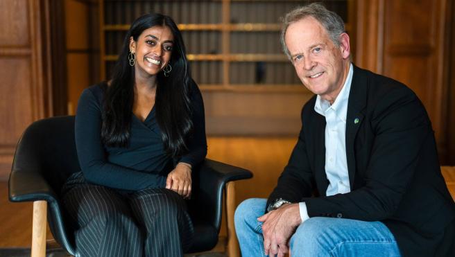 Natalia Lalin and Martin Flaherty ’81