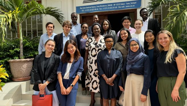 SPIA Policy Workshop, Climate Finance Challenges in Dakar - Devanne Béda-Geuder and students