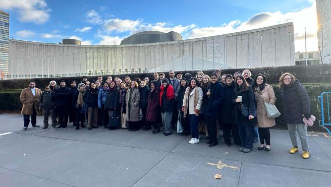 SPIA students visiting UN headquarters in New York City. Photo Credit: Amy Pszczolkowski