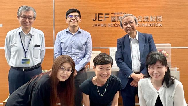 Daniel Bosa Rincón at the Japan Economic Foundation office