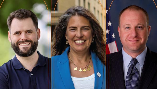 Zach Wahls MPA ’18, Indya Kincannon MPA ’99, and Jared Polis ’96