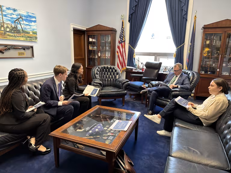 SPIA students meeting with Congress Member Kelly Armstrong