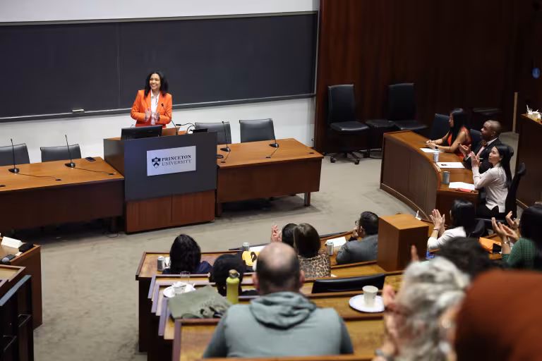 Keynote speaker, Amber Greene MPP '12, at the 2026 SAOC Spring Symposium. Photo credit: Beverly Schaefer