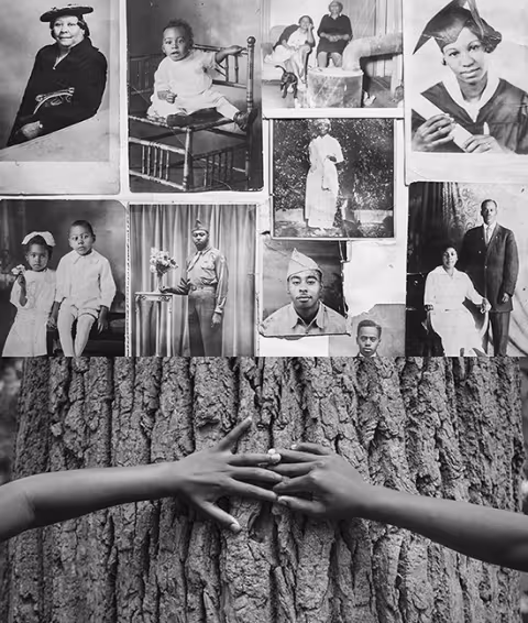 Image credit: African American family tree showing celebration of life events. Image requested by Keith. Photograph by Keisha Scarville. Courtesy of Photo Requests from Solitary.
