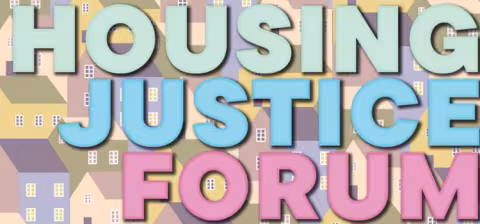 Housing Justice Forum event flyer