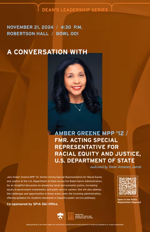 DLS Amber Greene event poster