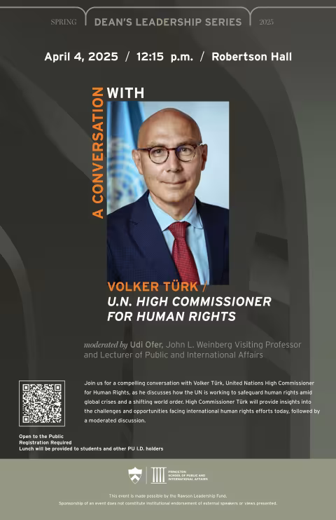 Volker Türk DLS event poster