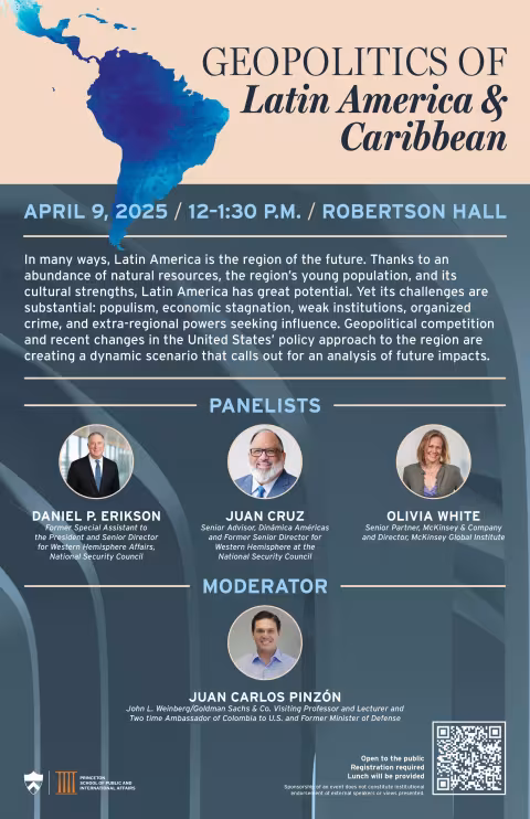 Panel on Geopolitics of Latin America and the Caribbean event poster