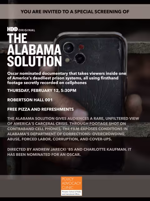 Please Join us for Screening of Oscar-Nominated Documentary The Alabama Solution