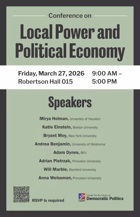 Local Power and Political Economy poster