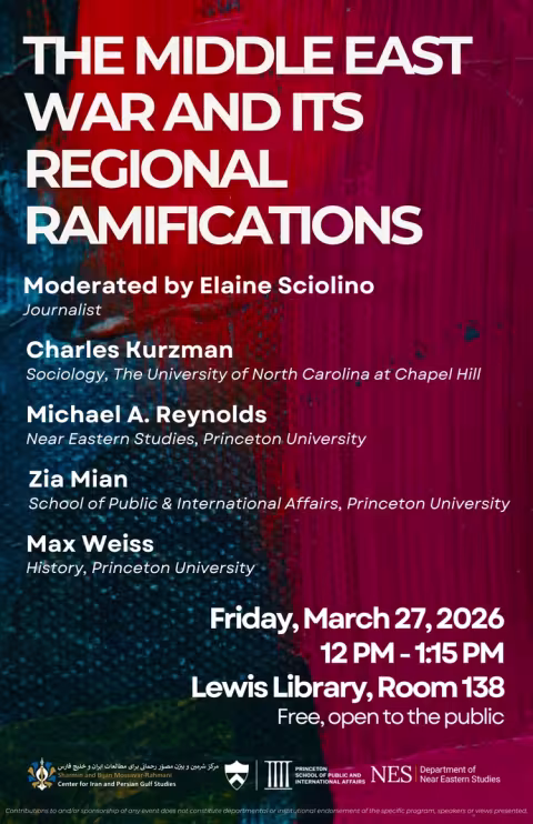 Middle East War and Its Regional Ramifications event poster