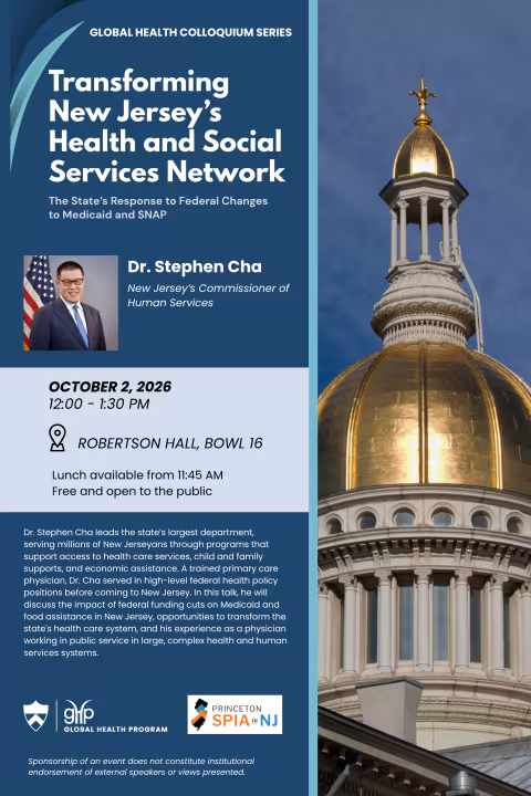 poster with event details and picture of Dr. Stephen Cha