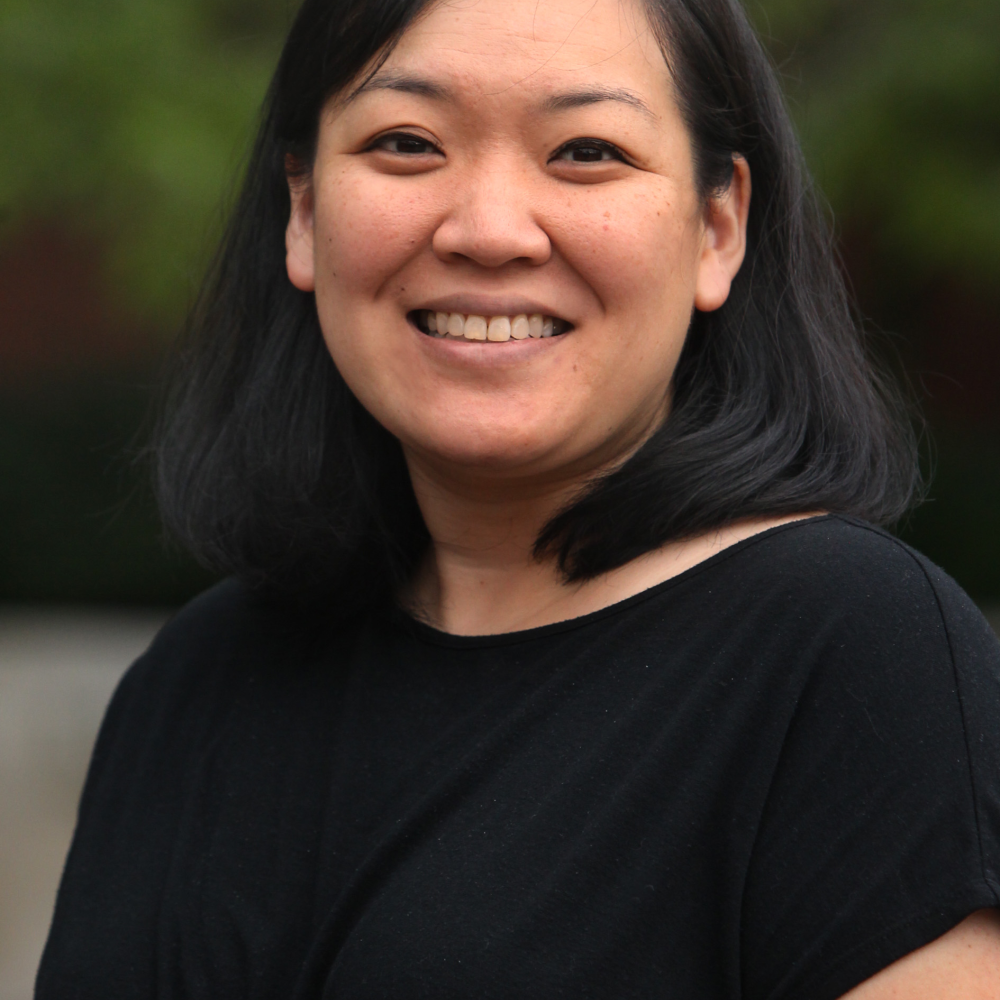 Woman in a black shirt