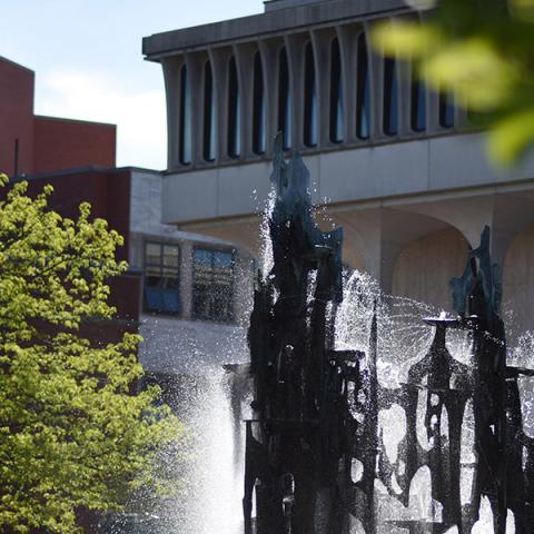 Robertson Hall and Scudder Plaza