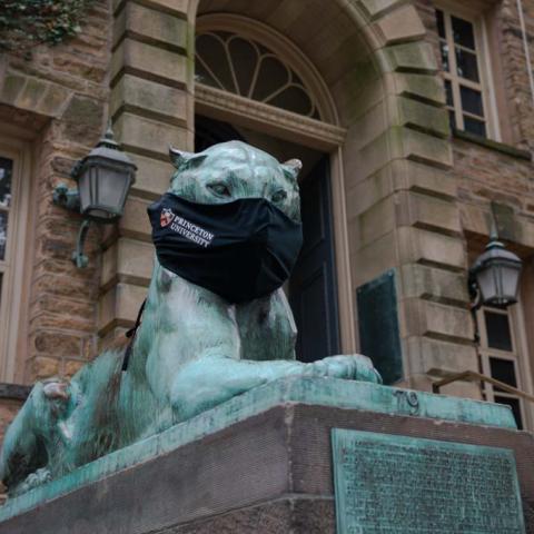 statue in front of Nassau Hall