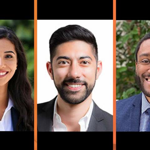 Sofia Ramirez (MPA ’21), Ken Sofer (MPA ’17), and Mark Stevens (MPA ’17)