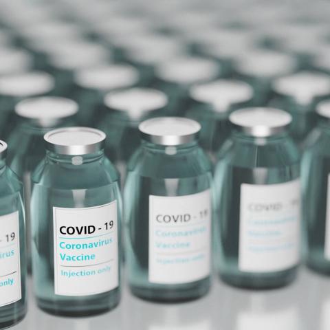 Covid-19 vaccine bottles