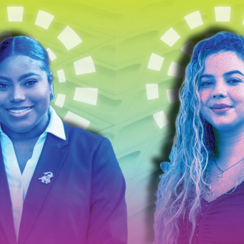 Akaysha Palmer (left) and Winaly Simpson (right), image created by Hannah Williams