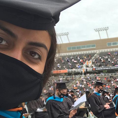 Yvette Ramirez, MPA '21 at graduation