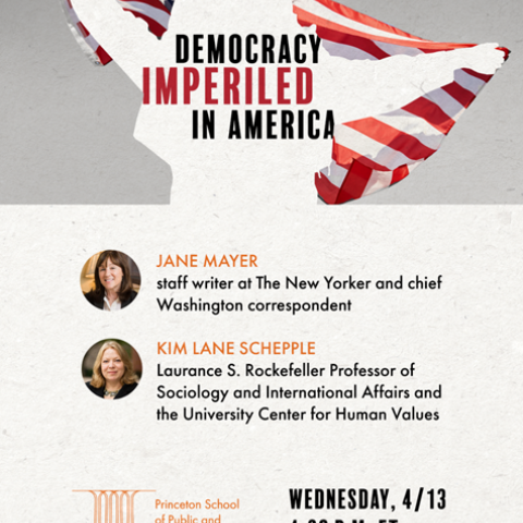 Democracy Imperiled in America event poster