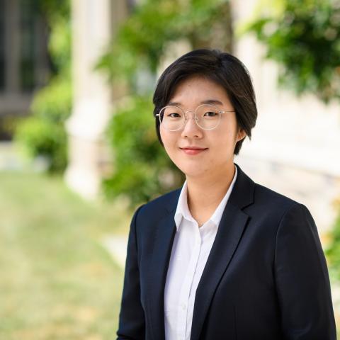 Woman in a black blazer