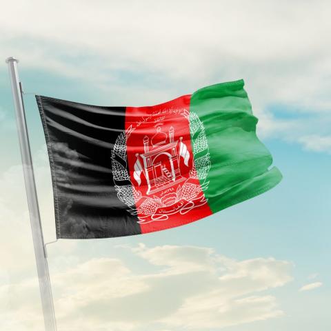 afghan flag in the sky